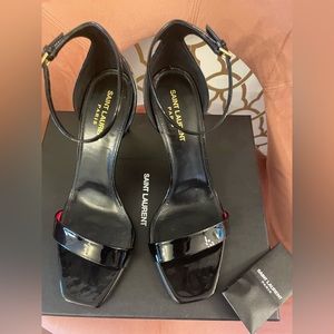 Saint Laurent Black two strap sandals